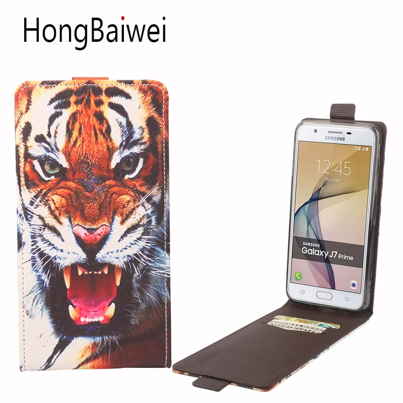 

Lingmao for Samsung J7 Prime Case 3D Tiger Pattern Vertical Flip Leather Card Slot Phone Case Cover for Samsung Galaxy J7 Prime