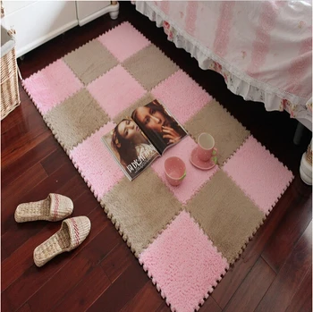 

Multi color square mat plush Carpet Foam door Mats Floor Mat