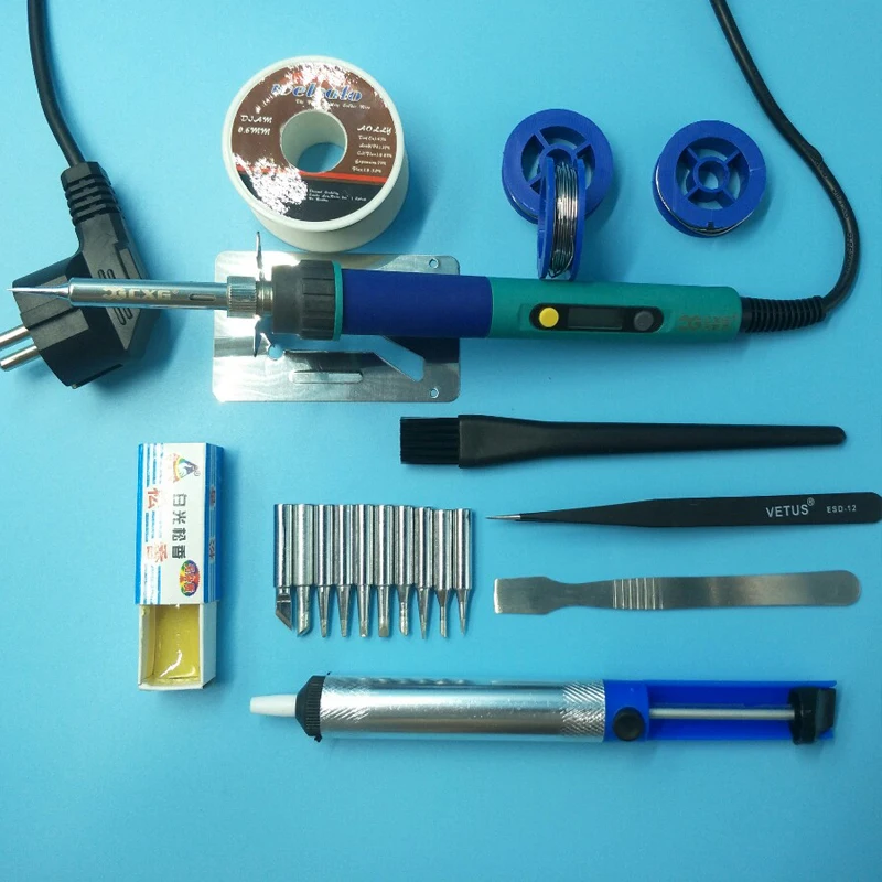 

CXG 936d Digital LCD Adjustable temperature Electric Soldering station Electric soldering iron 60W solder+tip 220V EU & 110VUS