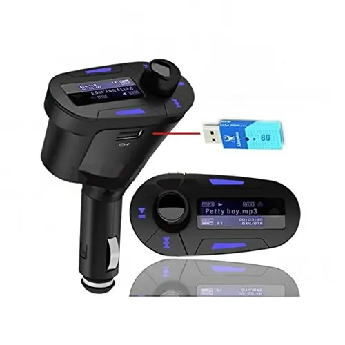 Wireless FM Transmitter Modulator Radio Adapter Car Kit with Univeral LCD/Music Control/Mic and Charging Port for iPhone 6Plus