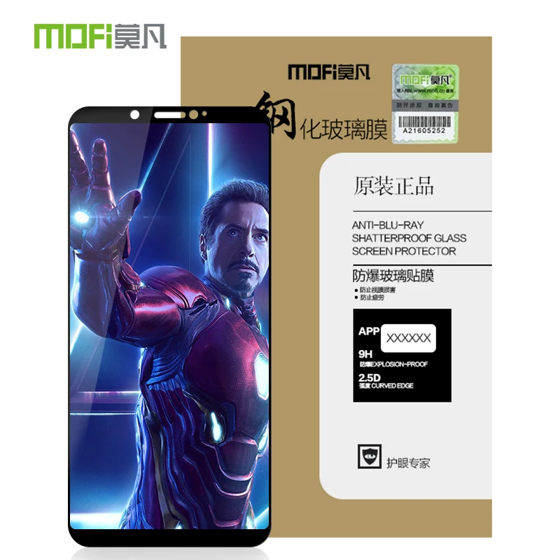 

mofi For ZTE Nubia V18 glass tempered For ZTE Nubia V18 screen protector ultra thin full cover 3D curve protection glass film