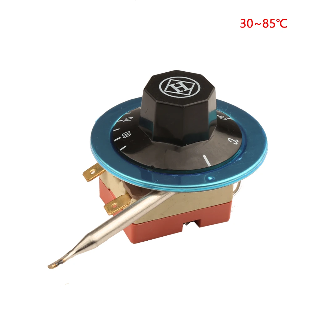 

2-pin 30-85 Centigrade NC Capillary Thermostat 2 feets Tempering Switch Adjustable Temperature Controller Thermal Protector 220V