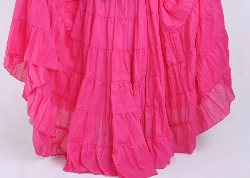 Горячая Мода Племенной богема длинная юбка качели цыганские юбки для женщин танец живота бальный костюм полный круг платье 16 цветов - Цвет: as picture