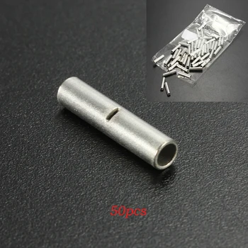 

New 50Pcs/set 18-22 AWG Gauge Uninsulated/Non Insulated Butt Crimp Connectors Terminal