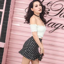 Лето Very Sexy короткая плиссированная футболка Для женщин с открытыми плечами Slash шеи эластичной ткани 5 цветов футболка