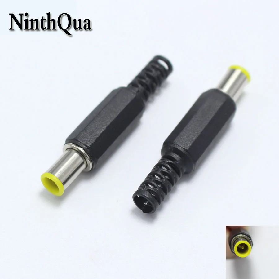 

5pcs 6.5*4.4mm Male DC Power jack Plug Connector 6.5x4.4mm Welding Electrical Plugs with 1.3mm Tip Audio DIY Parts Yellow Head