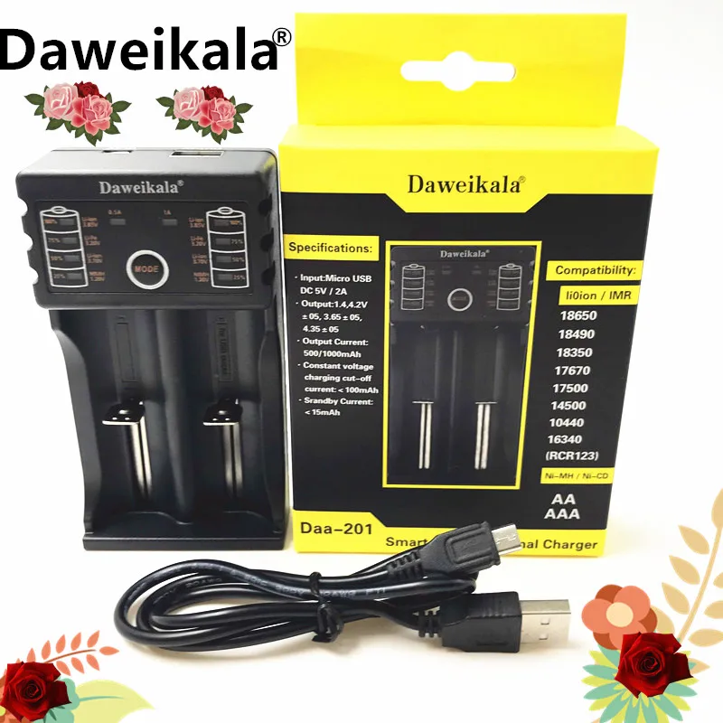 

18650 Battery charger 1.2V 3.7V 3.2V 3.85V AA /AAA 26650 14500 NiMH lithium battery smart charger