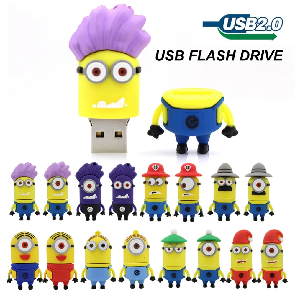 Новые флешки Usb Flash Drive Ручка U диск 32 ГБ 16 8 4 Гадкий я 2 memory stick флэш-карты прекрасный