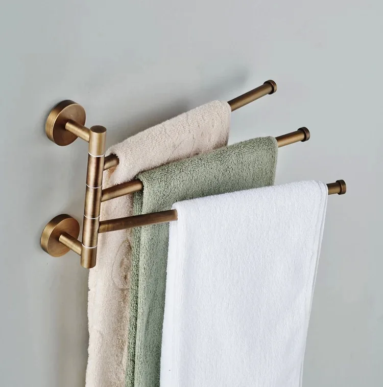 becola bathroom towel hanger bronze movable towel rod folding rotary