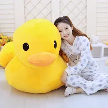 New Hong Kong Big Yellow Duck Pillows Plush Doll Toys Soft Plush Pillow Cushion Cartoon Solid Color Animal Dolls Holiday Gift 1pc 45 40cm simple pikachu pillow cushion plush toy dolls decorative pillows cartoon plush toys