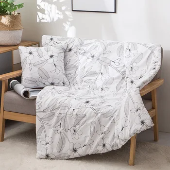 

Pillow Quilt Dual-use Multi-Function Double Zipper Foldable Soft for Car Office Sofa FPing