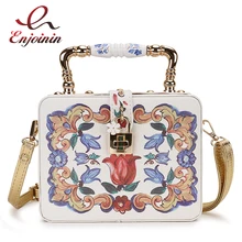 Роскошные женские вечерние сумки на плечо с принтом масляной живописи, женские сумки через плечо из искусственной кожи