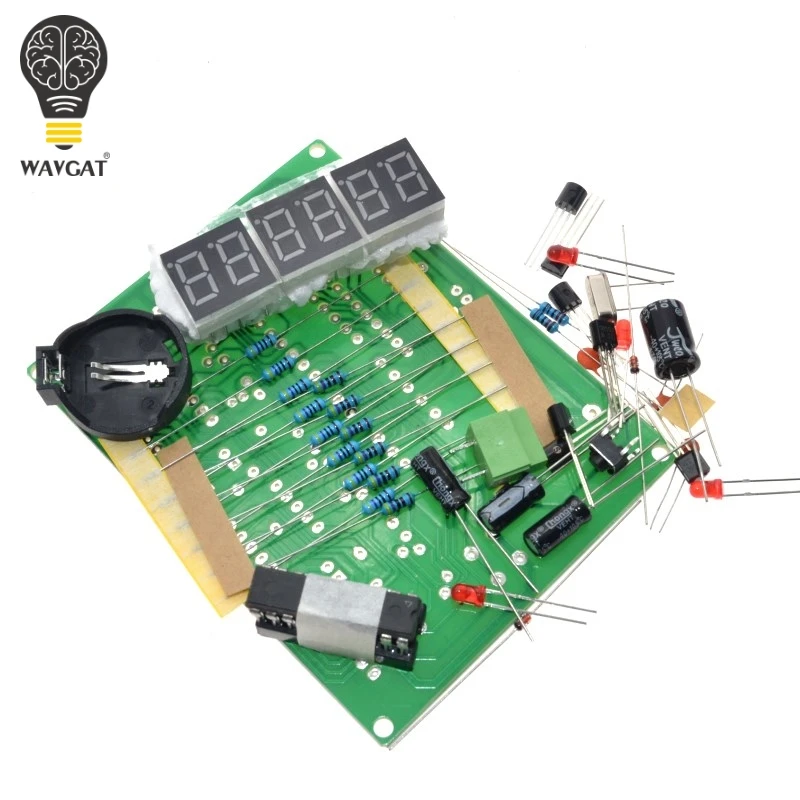 DIY Kits AT89C2051 Electronic Clock Digital Tube LED Display Suite Electronic Module Parts and Components DC 9V 12V|diy kit|electronic modulekit kits - AliExpress