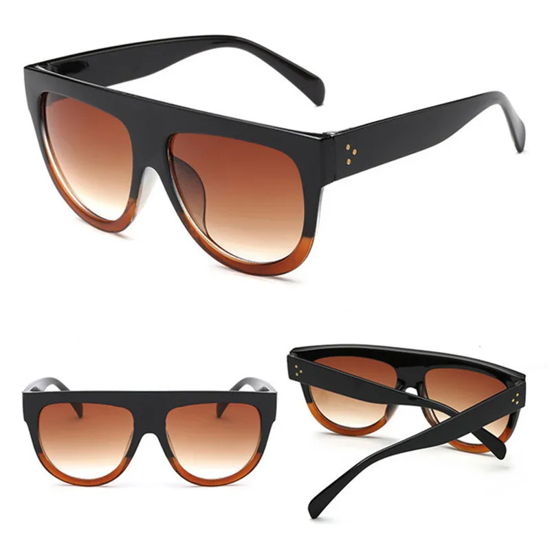 Yoovos винтажные женские солнцезащитные очкив ретро стиле квадратный бренд дизайнер UV400 Градиент солнцезащитные очки большие солнцезащитные очки De Soleil Femme - Цвет линз: Black Tea