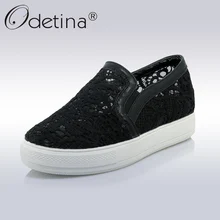 Odetina/лоферы на плоской платформе без шнуровки; женская летняя обувь; повседневная обувь на плоской подошве с круглым носком; милая обувь на плоской подошве с вышитыми цветами; большие размеры 44