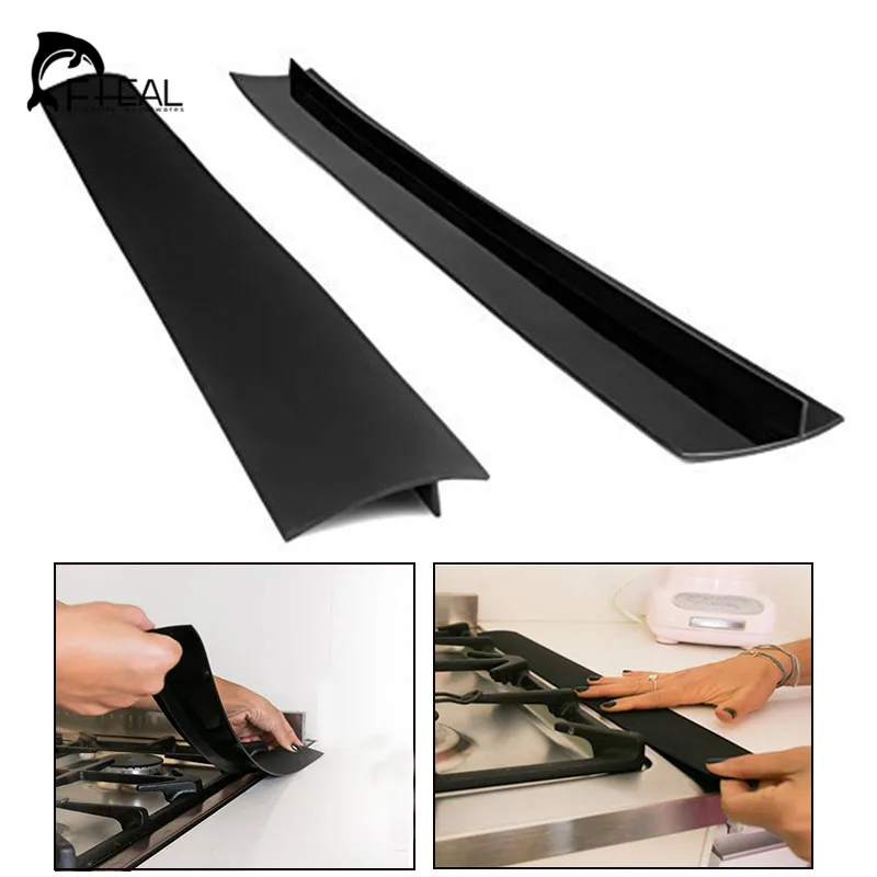 

FHEAL 1pc Silicone Gap Cover Kitchen Gas Cooktop Counter Gap Anti-fouling Cover Dustproof Waterproof Oil-proof T-seal Strip