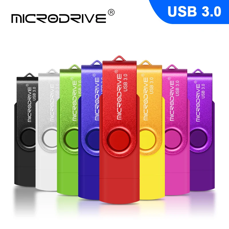 Полная емкость металлический Usb 3,0 OTG micro USB флэш-накопитель для смартфона/планшета/ПК 16 ГБ 32 ГБ 64 Гб 128 ГБ Флешка usb флэш-карта в виде ключа