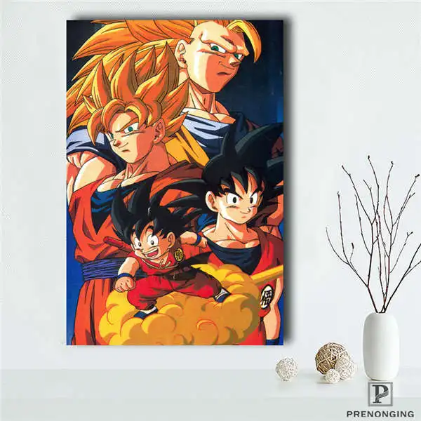 Съемная Фреска домашний декор es плакат топ продаж Dragon Ball Z Гоку аниме плакат#190114s07 - Цвет: Темно-серый