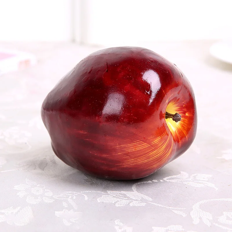 Erxiaobao искусственные фрукты персик высокого качества пластик Оранжевый манго киви яблоко поддельные фрукты лимон вечерние декор для кухни - Цвет: 13 Red Delicious