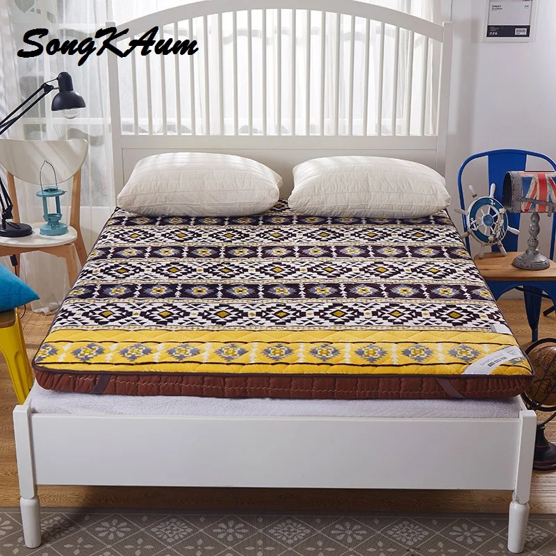 Thick Warm Flannel Printing Mattress 1.5/1.8 m Dormitory Mattress Hotel Bedding NEW Topper Quilted Bed Can Customizable Thick Warm Flannel Printing Mattress 1.5/1.8 m Dormitory Mattress Hotel Bedding NEW Topper Quilted Bed Can Customizable