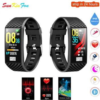 

DT58 Smart Bracelet ECG Heart Rate Blood Pressure Monitor Fitness Tracker Watch Sports Smart Wristband Multi-sports Mode Band