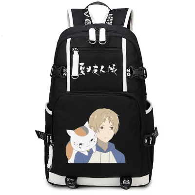 

Hot Cartoon Natsume Yuujinchou Printing Madara Logo Backpack School For Students Teenagers Oxford Large Capacity Bags