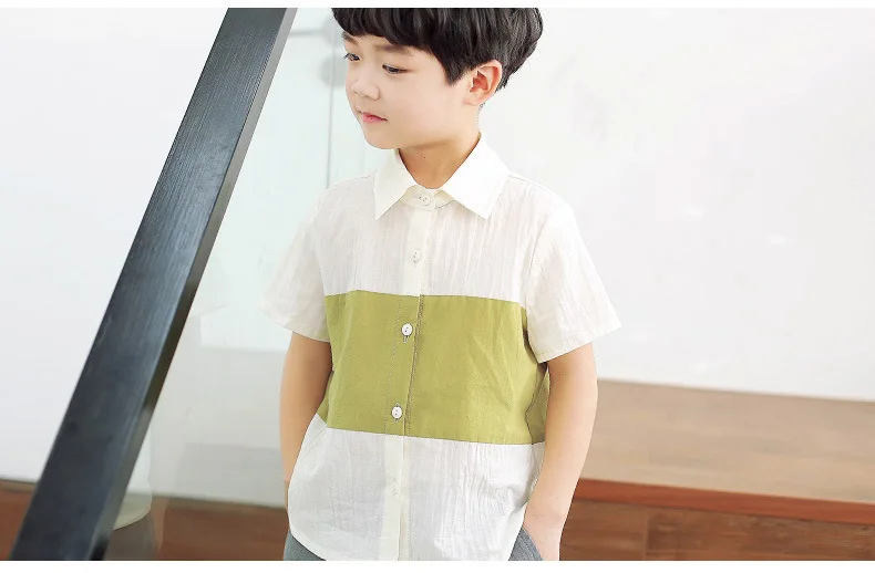 cotton short sleeve patchwork t shirts for teenage boys school blouse kids tops clothing children summer casual t shirt 2018 (18)