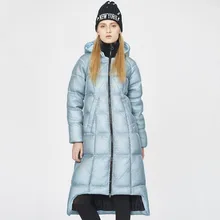 Высококачественная пуховая парка новая зимняя куртка женская белая пуховая куртка грубая сетка персонализированное модное пальто Женская куртка