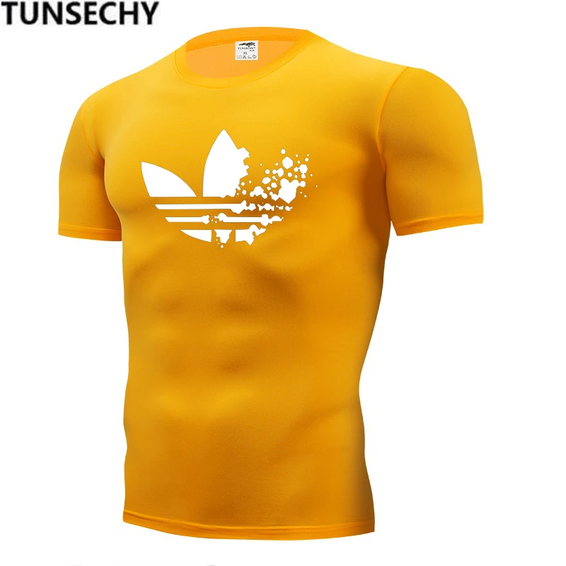 

2019 summer men's casual LOGO printed men's t-shirts, top fashion trend short-sleeved men's t-shirts, yellow, white and black se