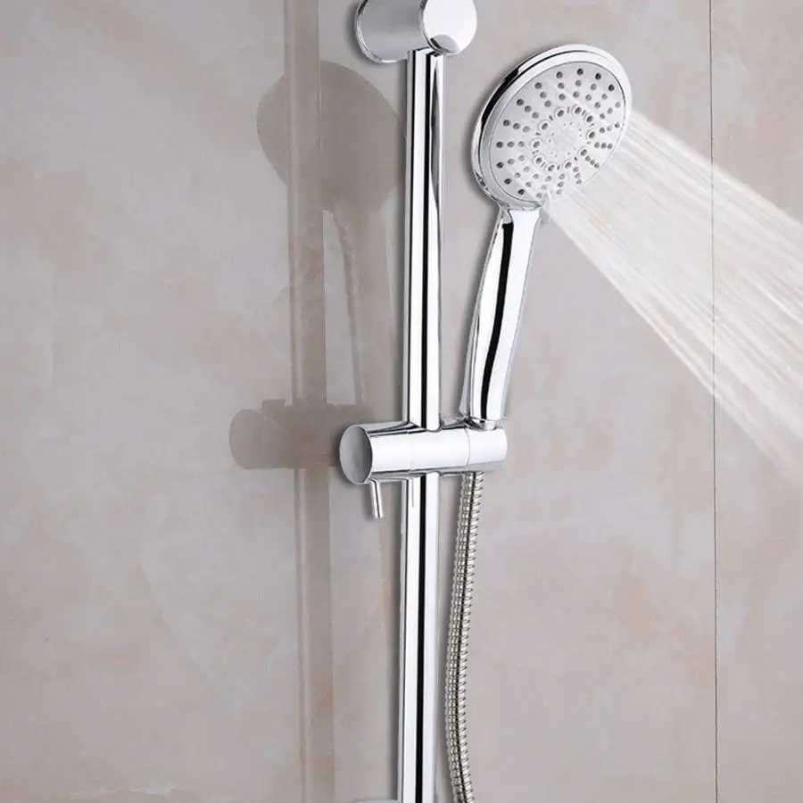 

G1/2'' Bathroom Wall Mount Shower Faucet Set Rainfall high pressure showerhead Handheld Shower Head Hose Lift with Soap Box Hot