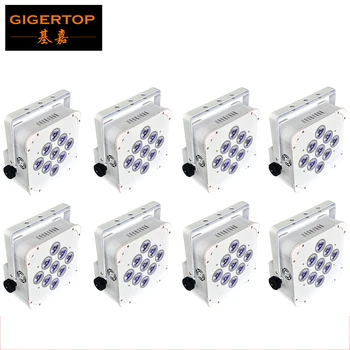 

Hi-Quality 8XLOT 9x18W 6in1 RGBWA UV Battery Wireless DMX512 Slim Led Par Light Disco DJ Lighting 2.4G Remote Control Plateform