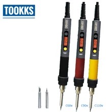 CXG C60W/C90W/C110W Электрический паяльник ЖК-дисплей цифровой дисплей регулируемая температура сварочная железная станция