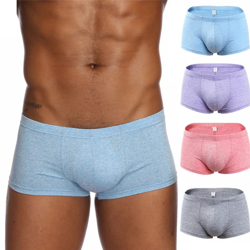 Swim Trunks Sports Fitness Boxer Briefs Mens Sexy Underwear Short Breathable Underpants Letter Pouch Soft Briefs Panties #2h25 (1)