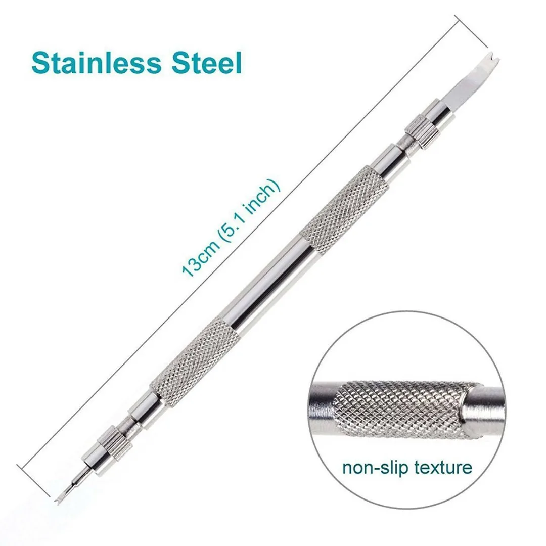 Watch Band Link Remover +Spring Bar Tool With 4 Extra Tips Metal Adjustable Watch Band Strap Bracelet Link Pin Remover Repair