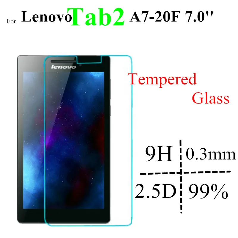 

Tablet 2 A7-20 A7-20F Glass Screen Protectors For Lenovo Tab 2 A7-20F Glass Screen Guard 0.3mm 9H