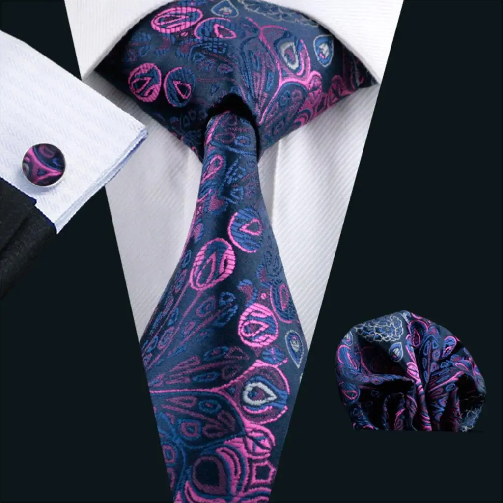 Buy FA 483 Mens Tie Purple Floral Silk Jacquard