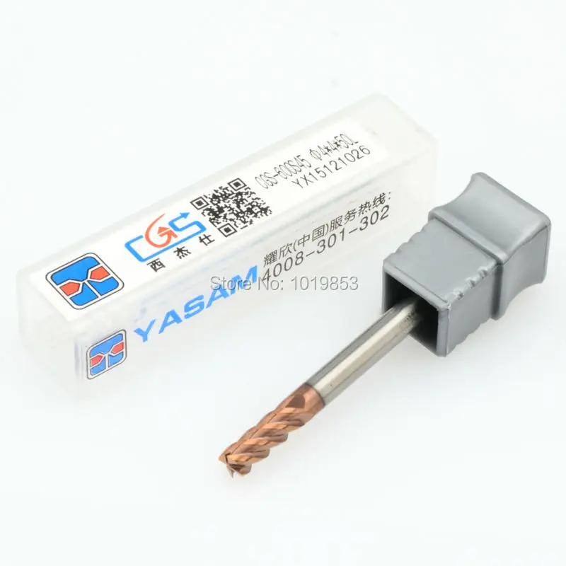

CGS-600S 4*4*50L HRC68 SOLID tungsten carbide end mill For high speed CNC machine