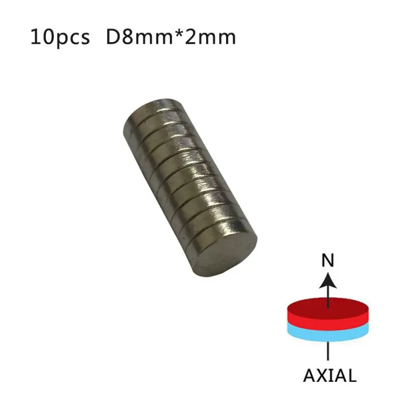 10pcs Disc Mini 8x2mm Rare Earth Strong Neodymium Magnet Bulk Super Magnets N50