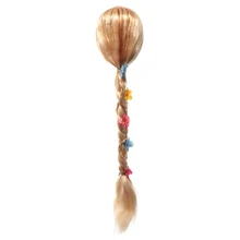 YOFEEL chicas Rapunzell peluca niños trenzas regalo para la fiesta de cumpleaños de Cosplay de Halloween de los niños Falsa de la princesa del trenzas peluca