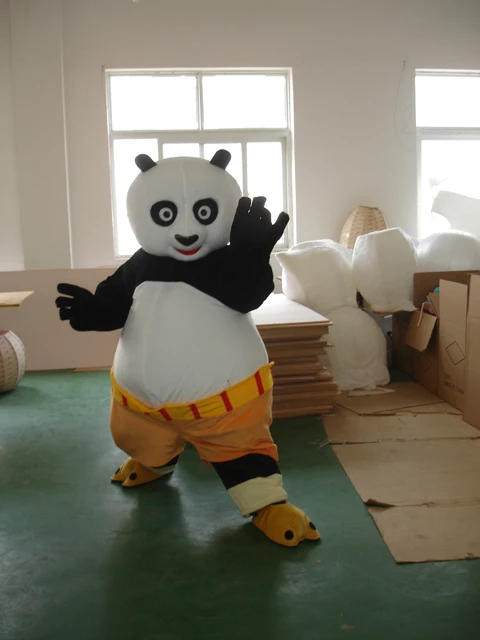 kung fu panda mascot costume fast delivery High quality customizable panda animal mascot costume for adult - Цвет: as show