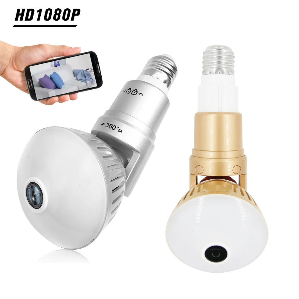 Ip камера 960P/1080P 200 Вт с лампочкой панорамная углом обзора 360 градусов Wi Fi