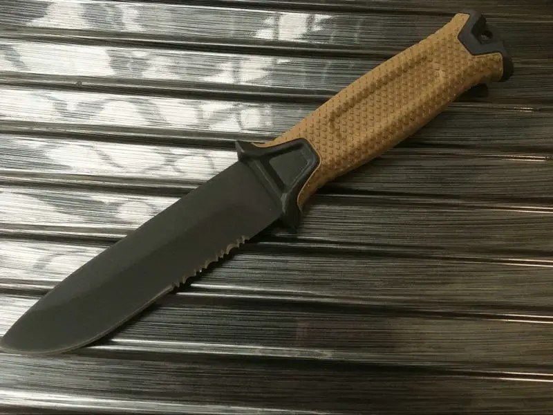 Trskt нож для выживания 12c27 стальное лезвие ручка из стекловолокна ABS+ нейлоновая оболочка Охотничий Нож Спасательные походные ножи открытый инструмент