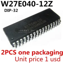 W27E040 W27E040-12 W27E040-12Z DIP-32 Memory chip 2pcs