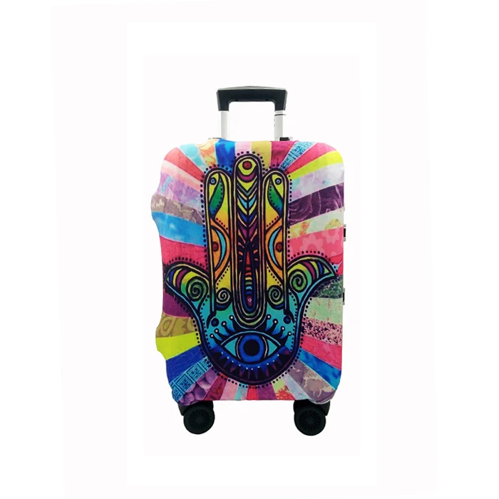 HMUNII, защитный чехол для багажа от 18 до 30 дюймов, Модный Цветной чехол на колесиках, эластичный чехол для пыли, аксессуары для путешествий - Цвет: H