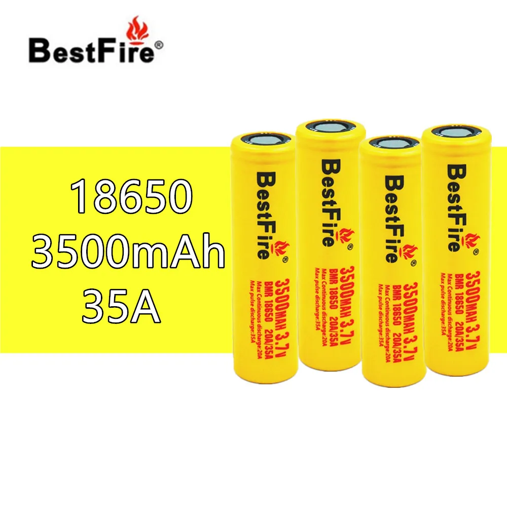4pcs Bestfire 18650 3500mAh Li-ion Vape Rechargeable Battery for Wismec SMOK eleaf Box Mod Electronic Cigarette Kit | Электроника