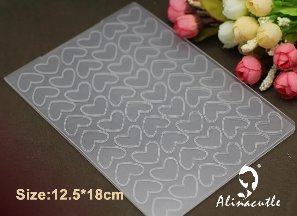12 5*18 см пластиковая папка для тиснения Alinacraft сердце Сделай Сам альбом