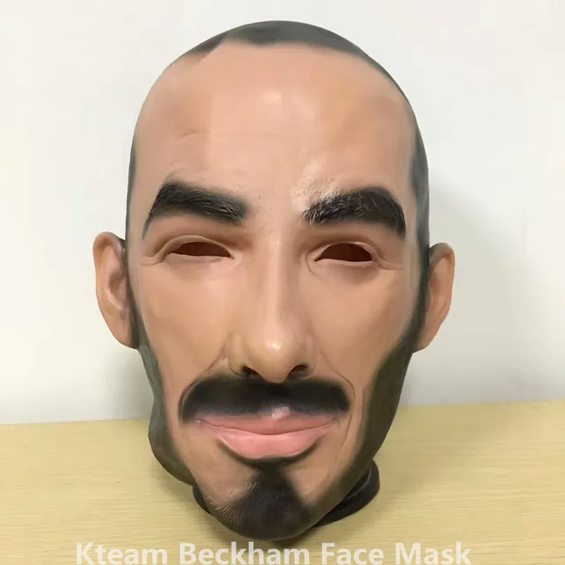 2017 Halloween Party Realistic Famous Person Mask Beckham Latex mask soccer celebrities overhead