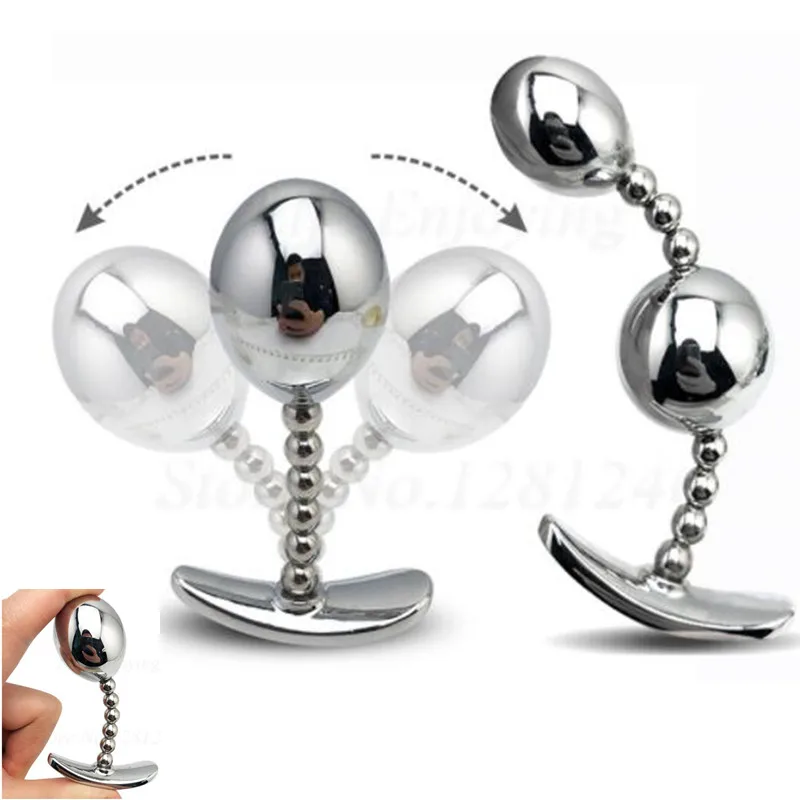 304 In Acciaio Inox A Battente Sfera G-Spot Anale Beads Prostata Stimolazione Butt Plug In Metallo Della Vagina Kegel Sfera Di Giocattoli Del Sesso Pe