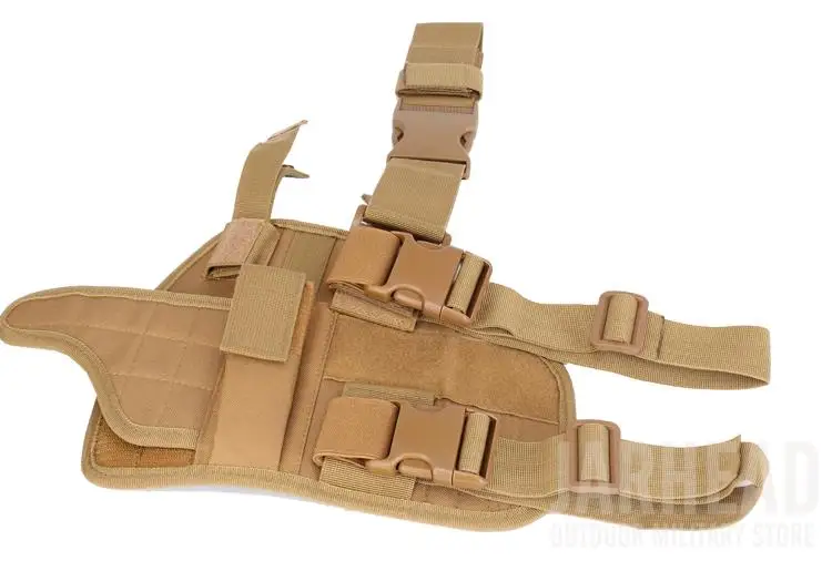 Militar do Exército Tactical Airsoft Nylon Bolsa Queda Perna Paintball Caça Universal Pistol Drop Leg Cintura Holster Bag 600d 12 Militar do exército Tactical Airsoft 600D Nylon