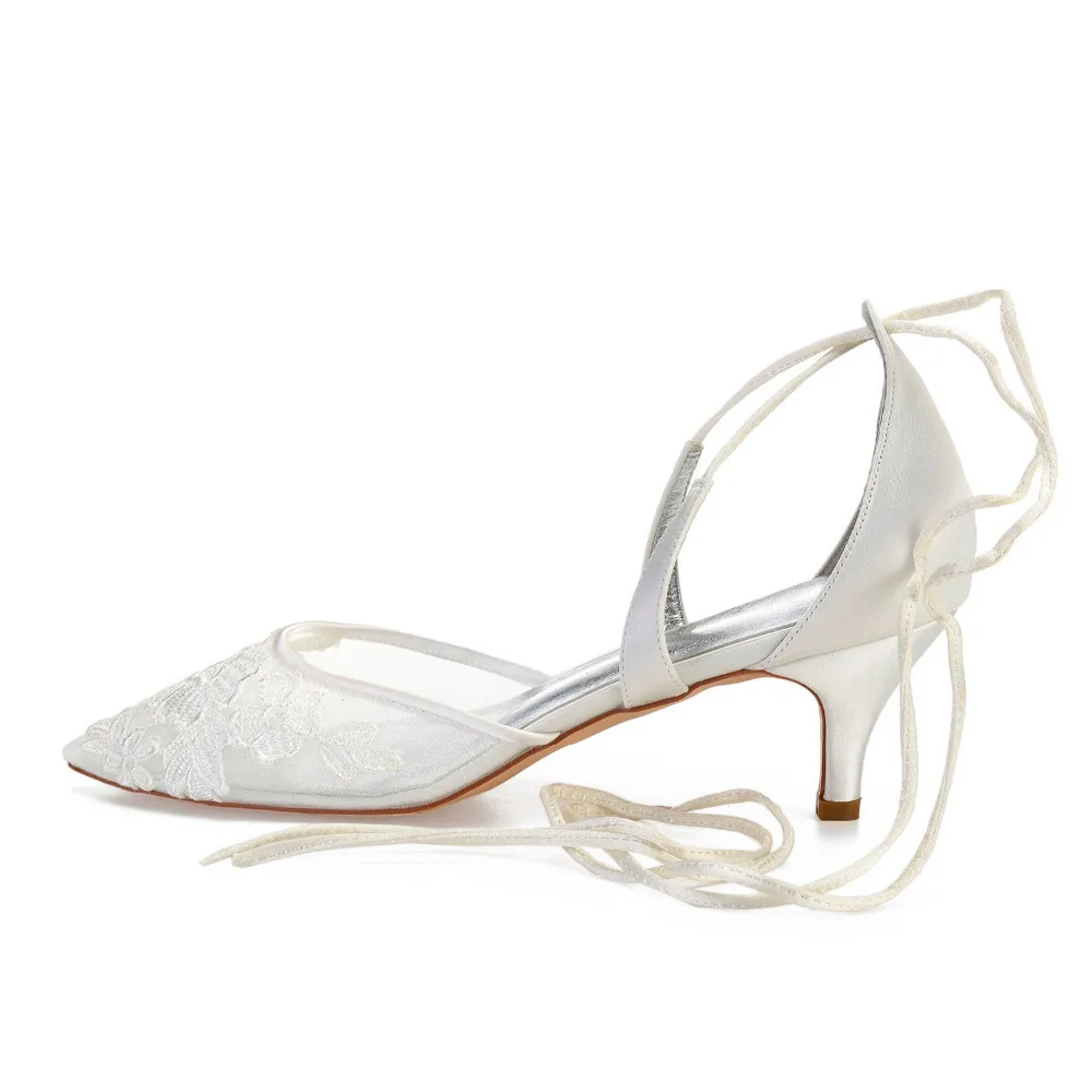Ivory lace wedding shoes